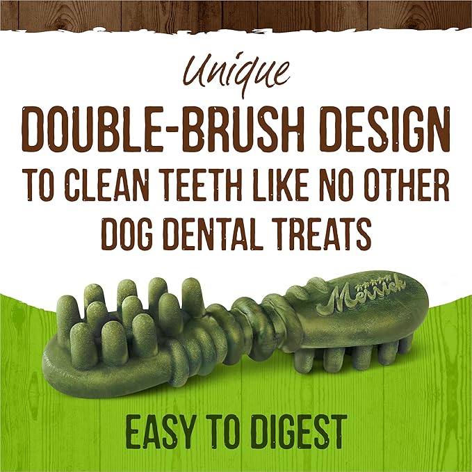 Merrick Fresh Kisses Natural Dental Chews Infused With Coconut And Botanical Oils For Small Dogs 15-25 Lbs - 9 ct. Bag