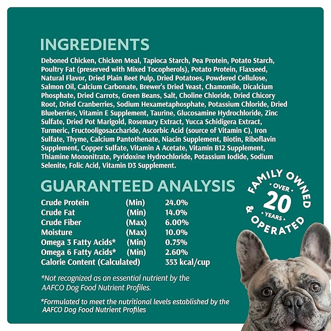 OPtimeal Grain-Free Dog Food - Proudly Ukrainian - Balanced Dog Food Dry Recipe with Immunity Support, Non-Grain Dry Dog Food for All Dog Breeds (8.8 lbs, Chicken & Veggies)
