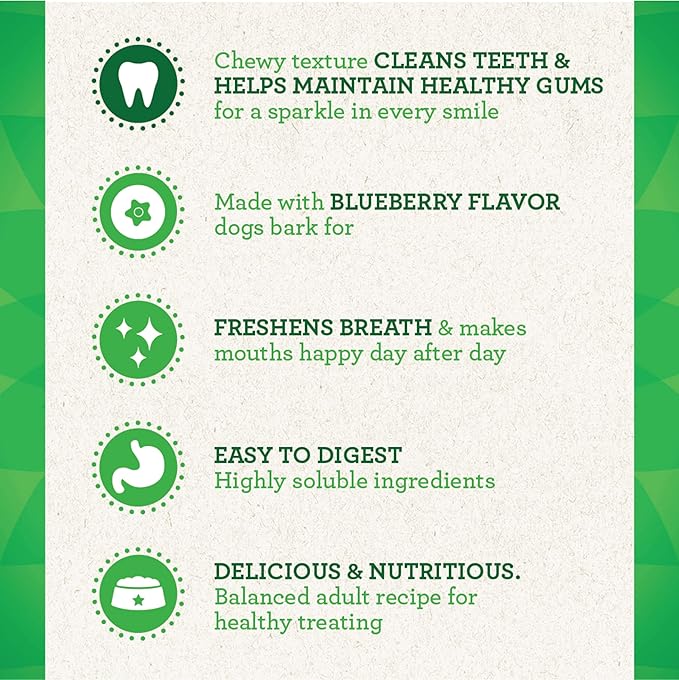 Greenies Petite Halloween Natural Dental Dog Chew Treats, ScaryBerry Blueberry Flavor, 6 oz. Pack (10-Count)