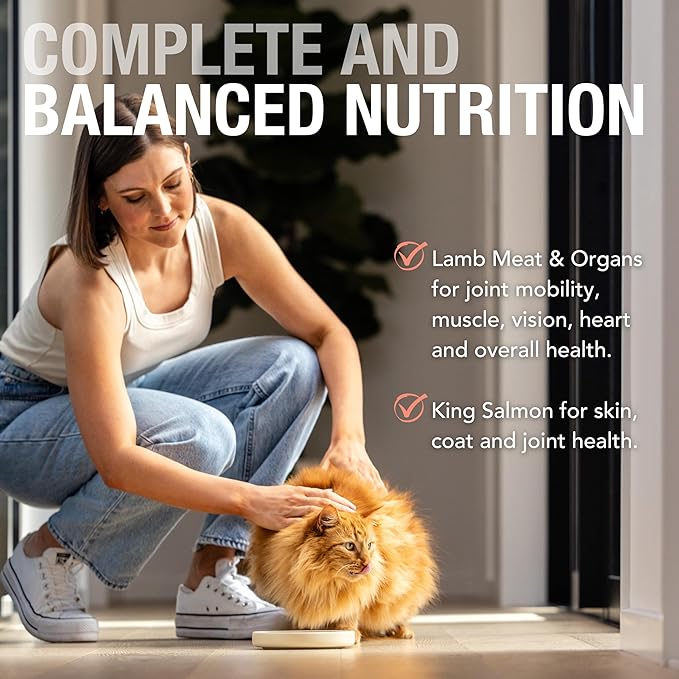 Feline Natural Wet Cat Food Pate, Lamb & King Salmon Feast, 3 Oz Cans (Pack of 24), Grain Free, Made in New Zealand with Grass-Fed, Free-Range Lamb and Sustainably Caught King Salmon