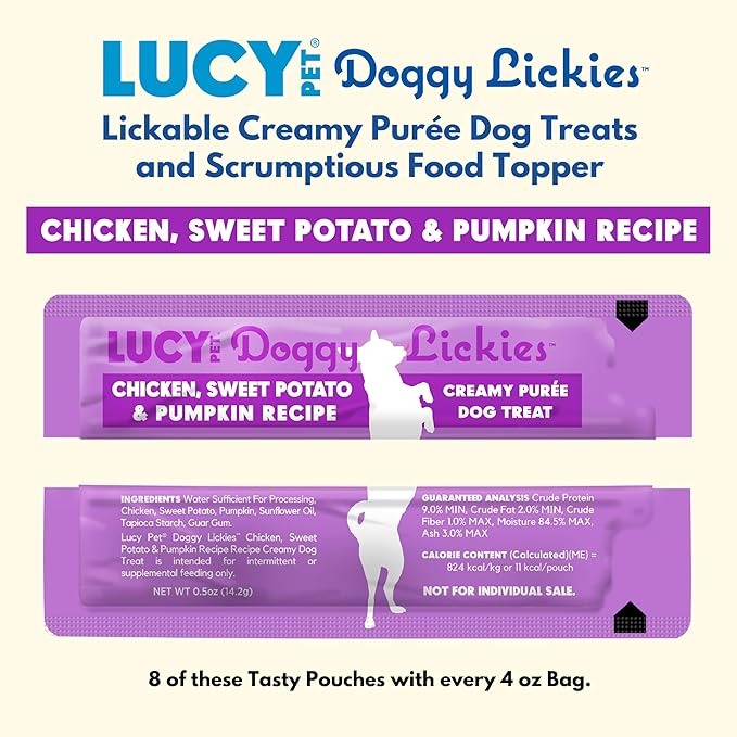 Lucy Pet® Doggy Lickies™ Chicken, Sweet Potato & Pumpkin Recipe Creamy Purée Dog Treat 4oz