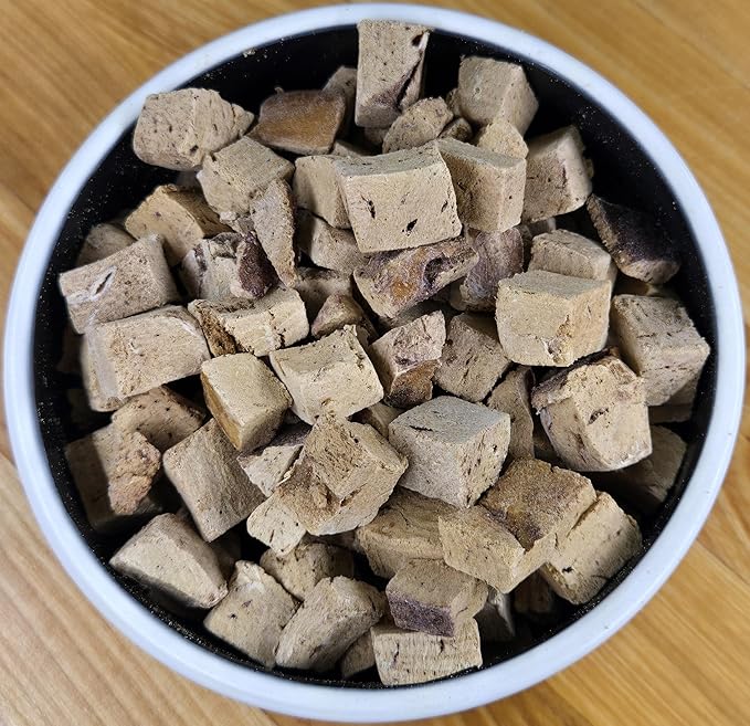 Freeze Dried Dog and Cat Treats, Bison Liver, All Natural Freeze-Dried Dog Treat & Dog Snacks, Made in USA, High in Protein, Essential Nutrition of Raw Dog Food, 3oz