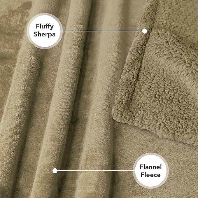 PetAmi Dog Blanket for Small Medium Dogs, Pet Bed Blanket Cat Puppy Kitten, Fleece Furniture Couch Cover Protector Sofa Car, Soft Sherpa Dog Throw Plush Reversible Washable, Mini 29x40 Solid Taupe