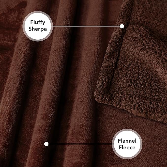 PetAmi Dog Blanket for Small Medium Dogs, Pet Bed Blanket Cat Puppy Kitten, Fleece Furniture Couch Cover Protector Sofa Car, Soft Sherpa Dog Throw Plush Reversible Washable, Mini 29x40 Solid Brown