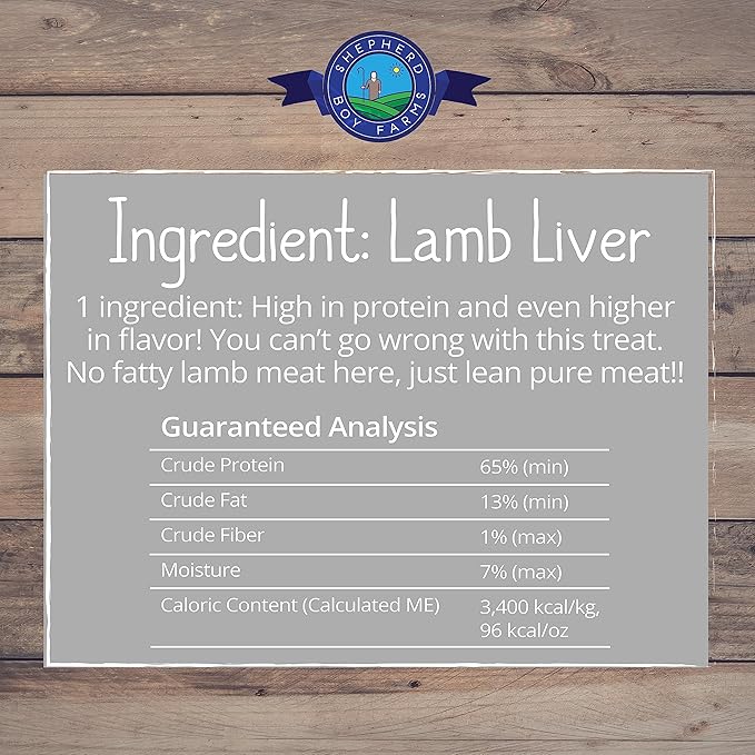 Freeze Dried Dog and Cat Treats, Lamb Liver, All Natural Single Ingredient Freeze-Dried Dog Treat & Dog Snacks, Made in USA, High Protein, Essential Nutrition of Raw Dog Food, 3oz
