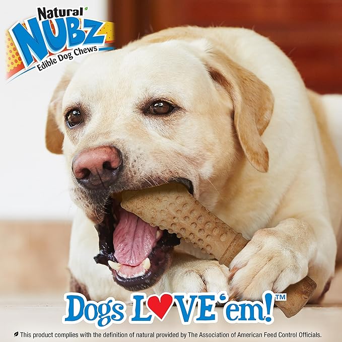 Nylabone Nubz Wild Natural Long Lasting Edible Bison Dog Chews X-Large/Souper - 50+ lbs. (1 Count)