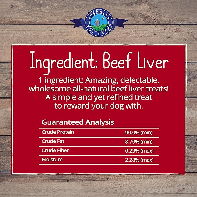 Freeze Dried Dog and Cat Treats, Beef Liver, All Natural Single Ingredient Freeze-Dried Dog Treat & Dog Snacks, Made in USA, High Protein, Essential Nutrition of Raw Dog Food, 3oz