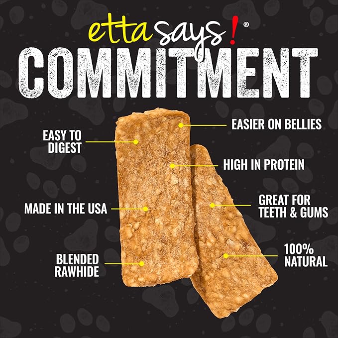 etta says! Premium Crunchy Chew Bars - All Natural - Chicken + Chia - Made in The USA (12 Count Pack of 1)