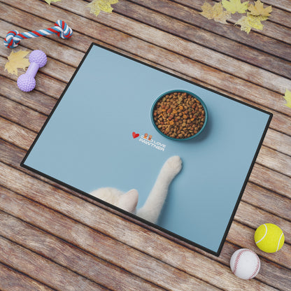 Pawtner, Cute Pet Mat for Cats and Dogs, Personalized Feeding Station, Ideal Pet Lover Gift, Home Decor, Pet Accessory, Pet Mat (18" x 24")