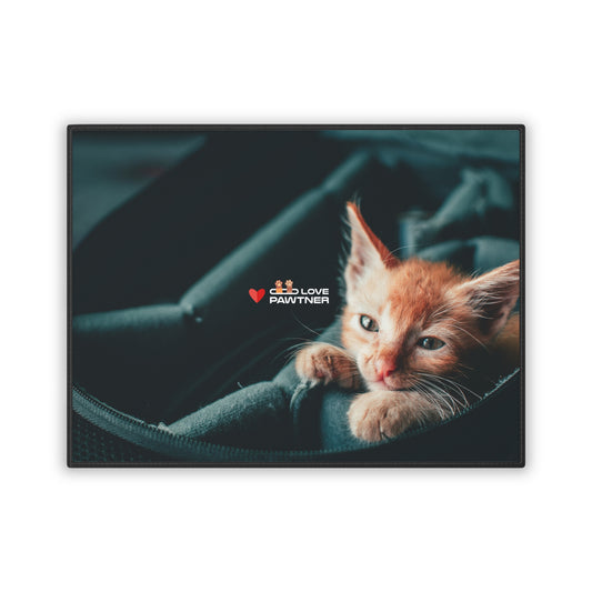 Pawtner, Cute Pet Mat for Cats and Dogs, Personalized Feeding Station, Ideal Pet Lover Gift, Home Decor, Pet Accessory, Pet Mat (18" x 24")
