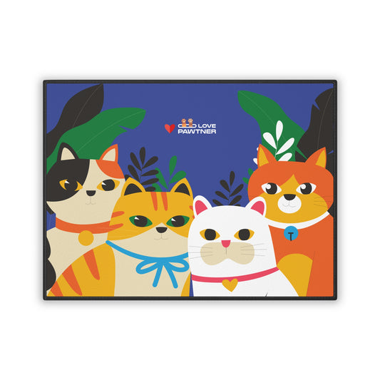 Pawtner, Cute Pet Mat for Cats and Dogs, Personalized Feeding Station, Ideal Pet Lover Gift, Home Decor, Pet Accessory, Pet Mat (18" x 24")