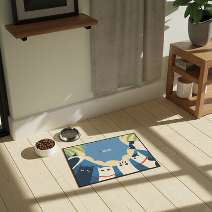 Pawtner, Cute Pet Mat for Cats and Dogs, Personalized Feeding Station, Ideal Pet Lover Gift, Home Decor, Pet Accessory, Pet Mat (18" x 24")