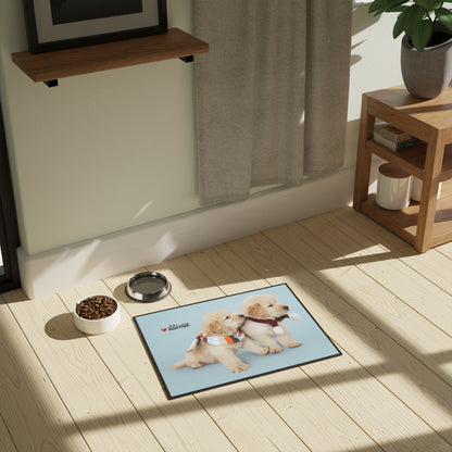 Pawtner, Cute Pet Mat for Cats and Dogs, Personalized Feeding Station, Ideal Pet Lover Gift, Home Decor, Pet Accessory, Pet Mat (18" x 24")