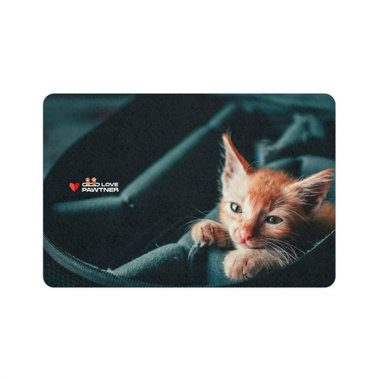 Pawtner, Stylish Pet Food Mat, Cat Food Mat, Dog Feeding Mat, Pet Lover Gift, Personalized Pet Mat, Unique Pet Accessories, Pet Food Mat (12" x 18")