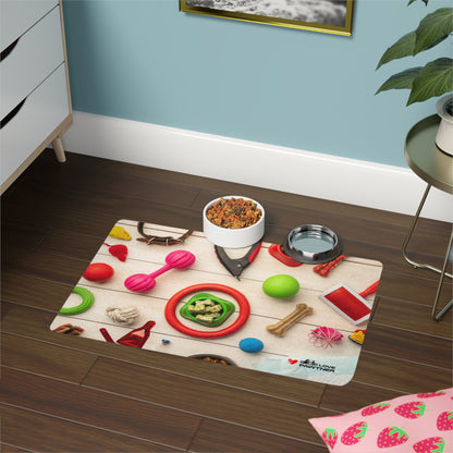 Pawtner, Stylish Pet Food Mat, Cat Food Mat, Dog Feeding Mat, Pet Lover Gift, Personalized Pet Mat, Unique Pet Accessories, Pet Food Mat (12" x 18")