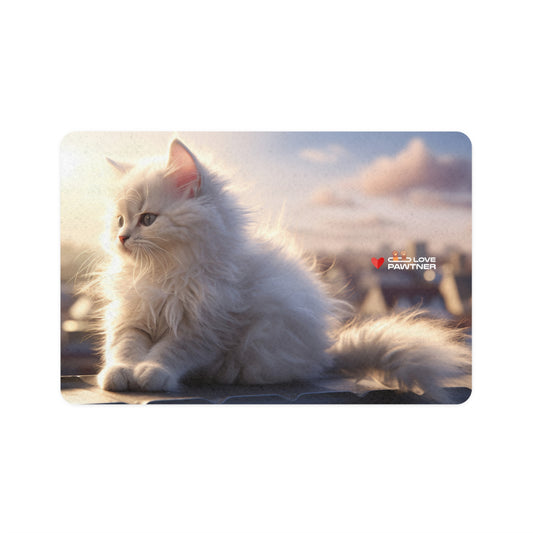 Pawtner, Stylish Pet Food Mat, Cat Food Mat, Dog Feeding Mat, Pet Lover Gift, Personalized Pet Mat, Unique Pet Accessories, Pet Food Mat (12" x 18")