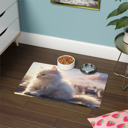 Pawtner, Stylish Pet Food Mat, Cat Food Mat, Dog Feeding Mat, Pet Lover Gift, Personalized Pet Mat, Unique Pet Accessories, Pet Food Mat (12" x 18")