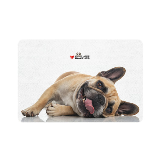 Pawtner, Stylish Pet Food Mat, Cat Food Mat, Dog Feeding Mat, Pet Lover Gift, Personalized Pet Mat, Unique Pet Accessories, Pet Food Mat (12" x 18")