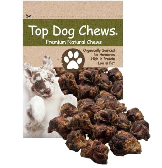 Top Dog Chews – Knee Caps, 20 Count, Dog Beef Chew Bones, Long Lasting Treats for Aggressive Chewers, Perfect for Large Medium, or Small Dogs, Made in USA
