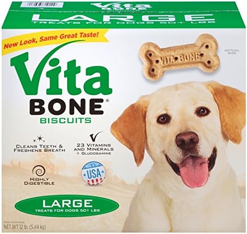 Original Large Dog Biscuits 12-Pound Box with 23 Vitamins and Minerals, Glucosamine and Natural Sources of Omega-3 and 6 Fatty Acids for All Breeds over 50 Pounds