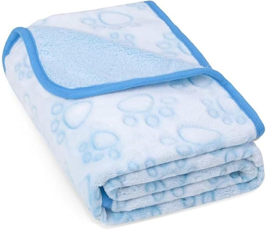 Stuffed Dog Blanket, Blue Premium Soft Throw Flannel Fleece Blanket for Medium Small Dogs, Pet Puppy Blankets for Kitten Cat, Christmas Pet Gift for Bed Cover, Couch, Crate(24x32 inch (Pack of 1))