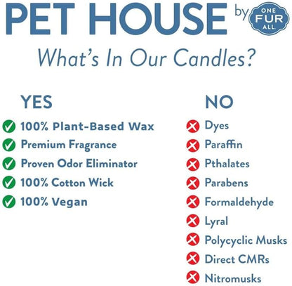 One Fur All Pet House Mini Candles Made with Natural Soy Wax, Plant Based, Pet Friendly Candles, Spring Variety Pack of 10