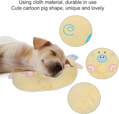 Jovenn Dog Neck Pillow, Dog Sleeping Pillows Dog Pillow Durable with Innovative Shape for Pets for Protect The Cervical Spine(Yellow)