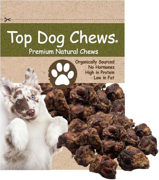 Top Dog Chews – Knee Caps, 10 Count, Dog Beef Chew Bones, Long Lasting Treats for Aggressive Chewers, Perfect for Large Medium, or Small Dogs, Made in USA