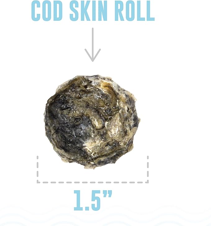 Icelandic+ Cod Skin Rolls Dog Treat 3-oz Bag