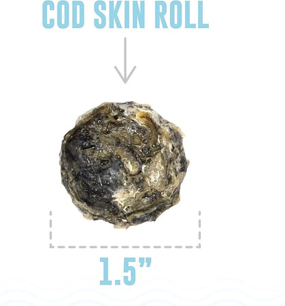 Icelandic+ Cod Skin Rolls Dog Treat 3-oz Bag