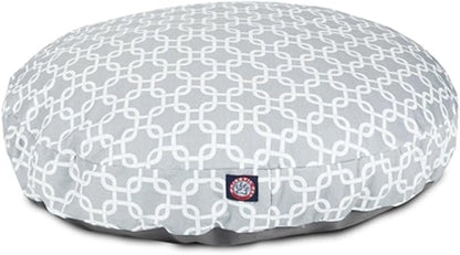 Gray Links Large Round Indoor Outdoor Pet Dog Bed With Removable Washable Cover By Majestic Pet Products