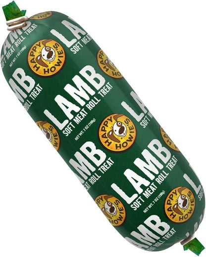 Happy Howie's Soft Meat Roll Treat - Soft Dog Food Rolls, High Protein, Natural Ingredients, for All Dogs, Made in USA - Lamb, 7 Oz (Pack of 1)