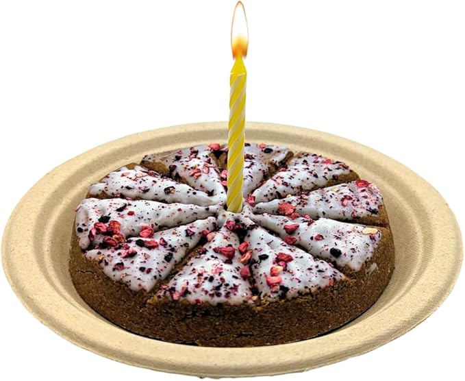 The Lazy Dog - Happy Birthday Pie Dog Treat for a Darling Girl, 6 in. 5 oz. A Great Treat for Your Special Friends Annual Celebration Day!