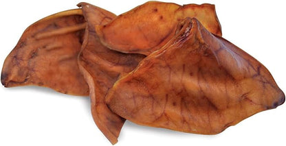Healthy Pig Ear Chews for Dogs – Brazilian Made High Protein Pig’s Ears Pet Treats – Thick Cut, Oven Baked & Slow Cooked Delicious Dog Chew Snacks – No Preservatives, No Additives – 20 Ears