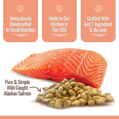 Smart Cookie Freeze Dried Salmon Bites - Single Ingredient Freeze Dried Salmon Treats for Dogs - Wild Caught Alaskan Salmon Dog Training Treats & Dog Food Topper - Made in USA - 2oz Bag, 3 Pack