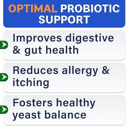 Bark&Spark Vet Strength Dog Probiotics Chews & Digestive Enzymes for Allergies Itchy Skin - Dogs Digestive Health - Gas, Diarrhea, Constipation Relief Pills - Prebiotics for Dogs Gut Health (120 Ct)