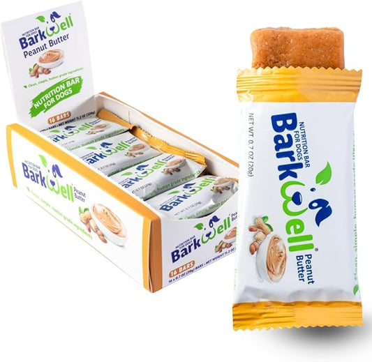 Peanut Butter Bars for Dogs, 0.7 Ounce, 16-Pack (Peanut Butter) Dog Treat