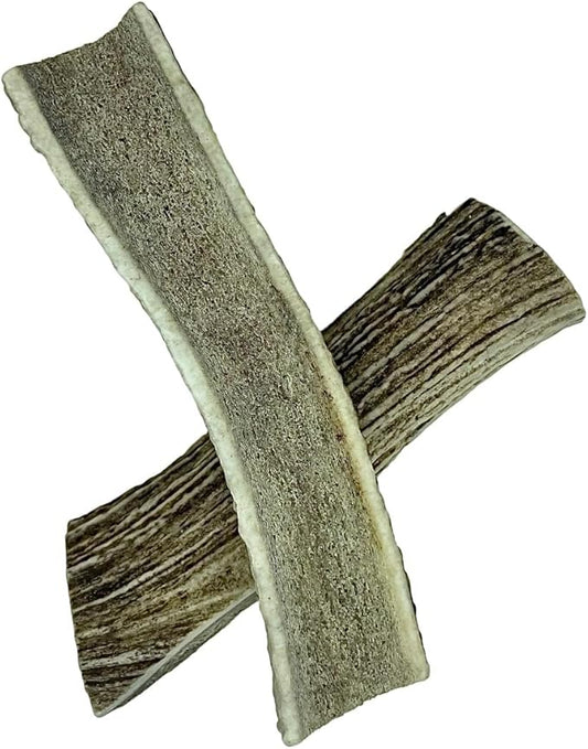 Deer Valley Dog Chews - Single Split Antler Chews (Large Size, 6-8 Inches Long) All Natural Dental Treat for Teething and Chewing - Premium Grade, Naturally Shed, USA (Single)