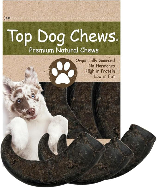 Top Dog Chews – Water Buffalo Horn, Long Lasting Dog Chew for Aggressive Chewers, All Natural, Dog Bone for Large & Medium Dogs, 3 Pack & 2 Pack (3 Pack, Buffalo)