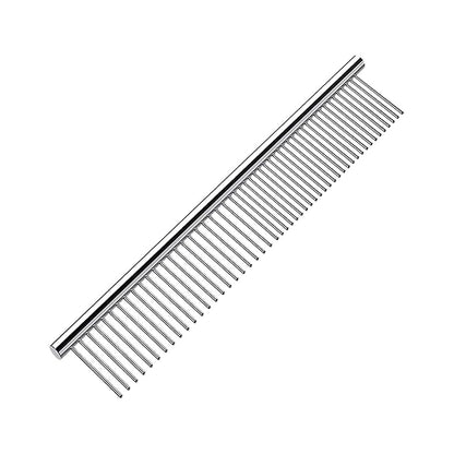 YINGFAN Dog Comb, Stainless Steel Dematting Comb for Dogs and Cats, Metal Dog Comb Removes for Knots and Tangled Hair (6.3 inches)