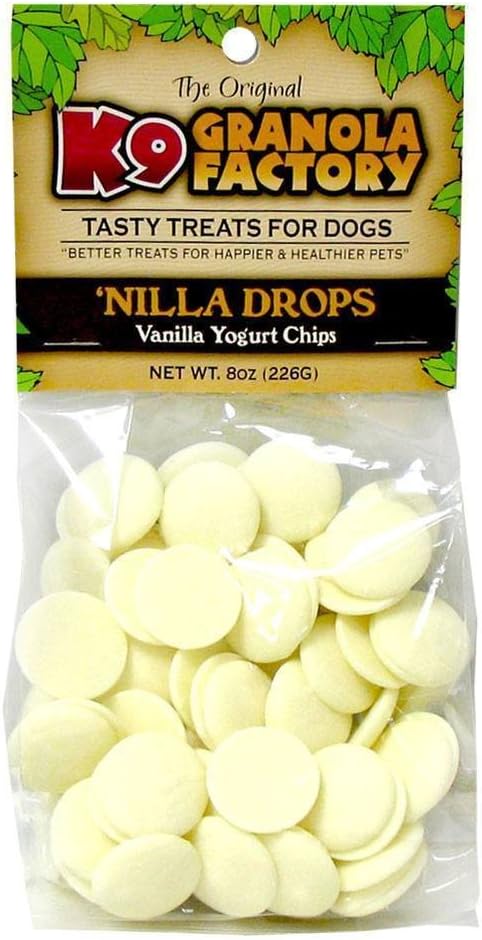 K9 Granola Factory Nilla Drops Treats For Dogs, 8-Ounces Per Bag