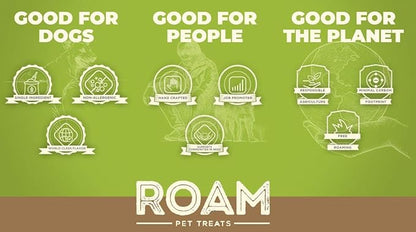 ROAM Pet Treats Boss-trich Bone Pack of 2 for Medium and Large Dogs – Long Lasting Ostrich Dog Bones
