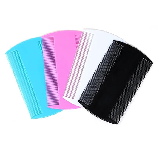 yueton 4PCS Flea Lice Fine Toothed Comb Flea Comb Double Row Flea Comb Double Sided Pet Comb Pet Grooming Comb for Dogs Cats or Human Hair