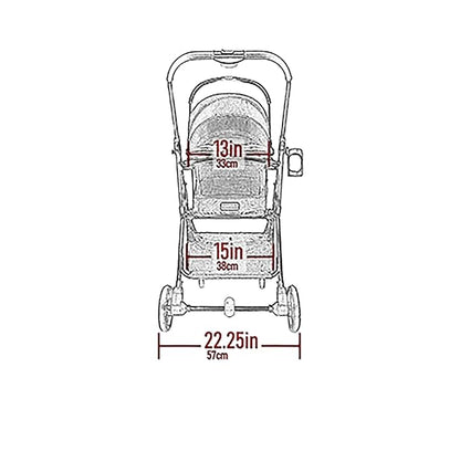 Pet Gear 3-in-1 Travel System, View 360 Stroller Converts to Carrier and Booster Seat with Easy Click N Go Technology, for Small Dogs & Cats, 4 Colors New Jet Black