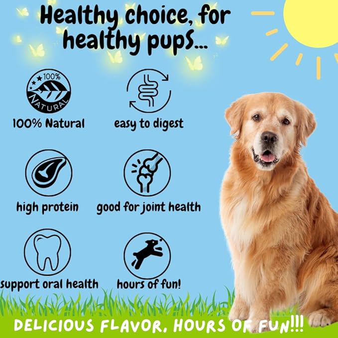 BULLYSTICKS & MORE 6 Inch Beef Trachea (6 Inch - 12 Pack) | Beef Trachea for Dogs | 100% Grass Fed Beef | Dog Parents Choice Beef Trachea Dog Chews | Long Lasting Beef Trachea Dog Treats