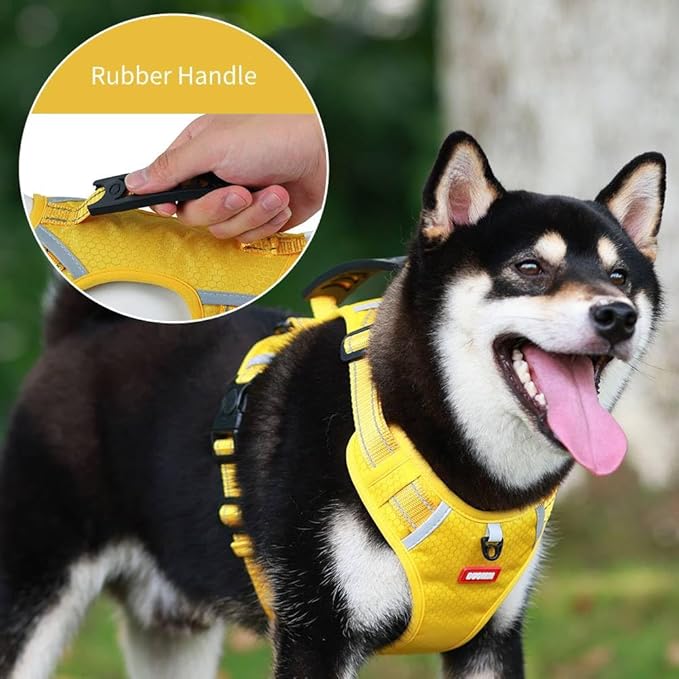 Dog Harness | No Pull Pet Harness (Yellow, Small)