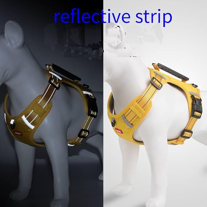 Dog Harness | No Pull Pet Harness (Yellow, Small)