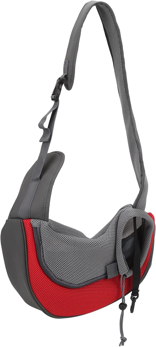 Pet Dog Sling Carrier Portable Wearresistant Puppy Carrier Bag with Breathable Mesh Pet Carry Bag for Dogs Suitable for Traveling Outdoor Adjustable Strap