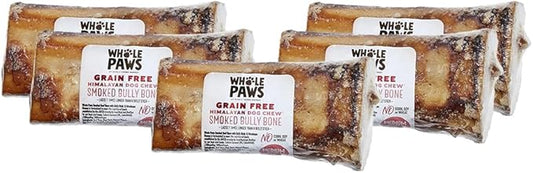 Whole Paws, Smoked Beef Bone with Bully Stick & Himalayan Cheese, Medium (for Dogs 35 lbs & Under), 4.6 Ounce (Pack of 5)