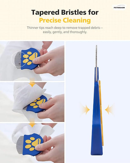 [PETHROOM] Professional Eye Comb for Pets | Stainless Steel Tear Stain Remover for Cats & Dogs | Gentle Round-Head Grooming Tool | Compact & Portable for Eye Gunk Removal